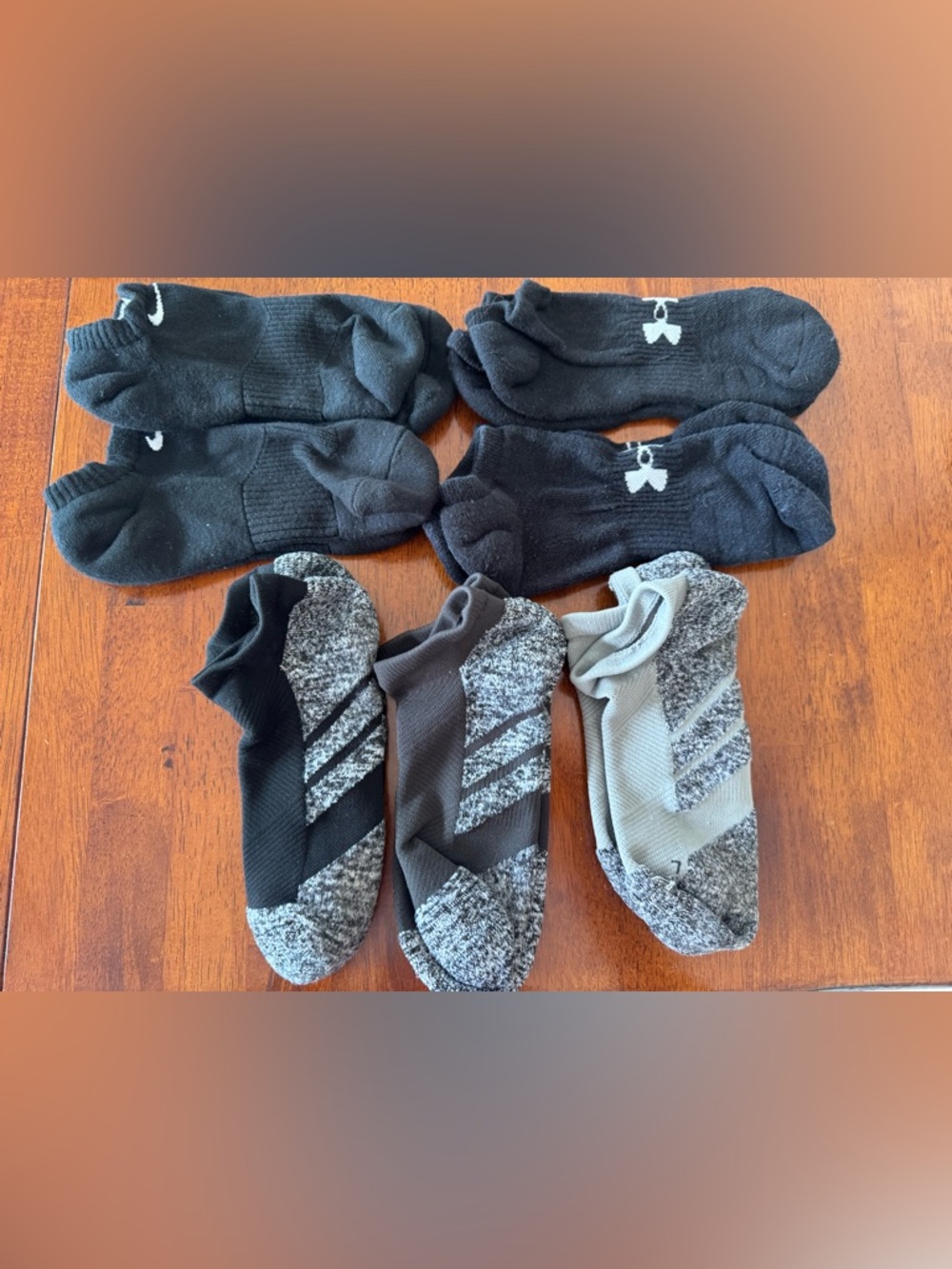 Men's Low-Cut Athletic Socks - Black & Gray (Pack)